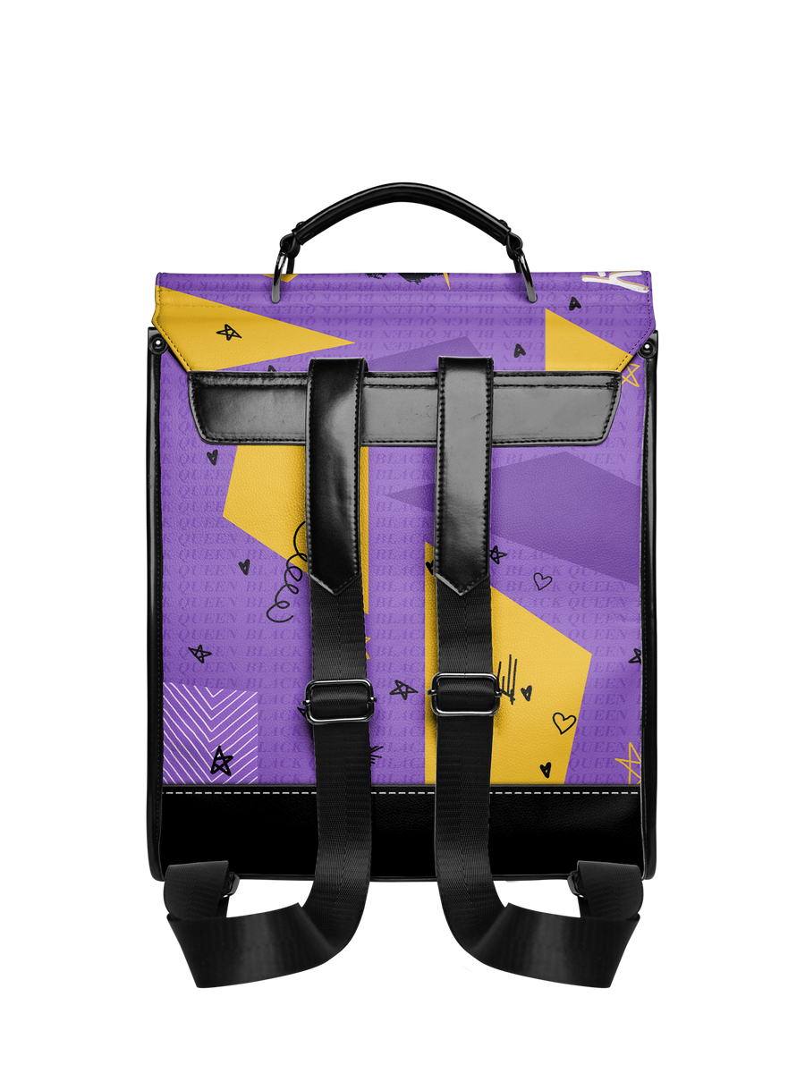 "Aina" Grape Soda Leather Backpack Matching Set - DD DEAL