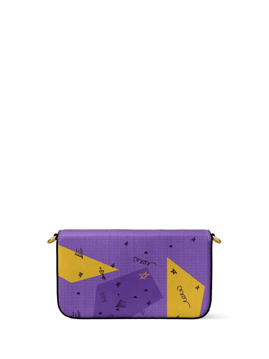 "Aina" Grape Soda Envelope Chain Crossbody Bag