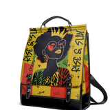 "Aina" Lemon Zest Leather Backpack