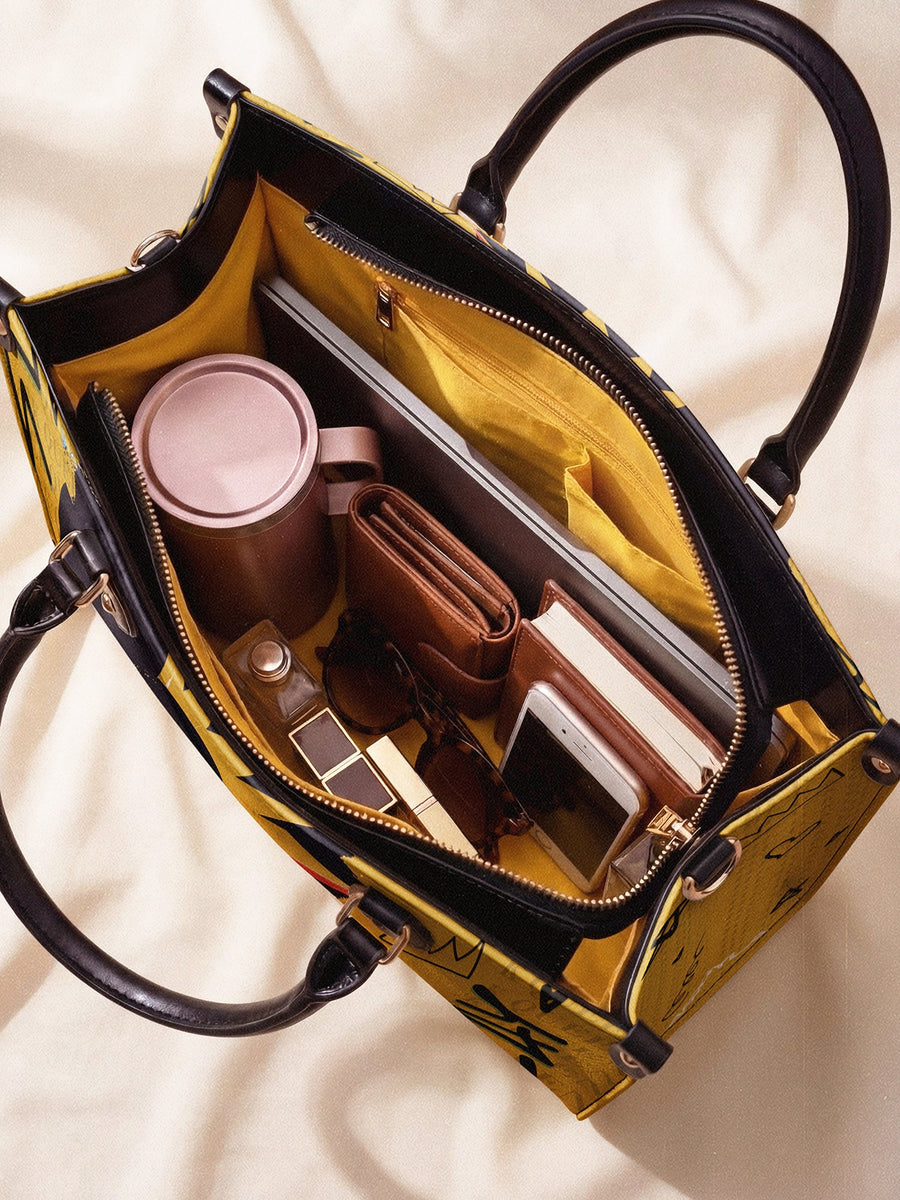 "Aina" Lemon Zest Leather Handbag A250 Deal