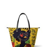 "Aina" Lemon Zest Leather Tote Bag - BRAVE ONES DEAL