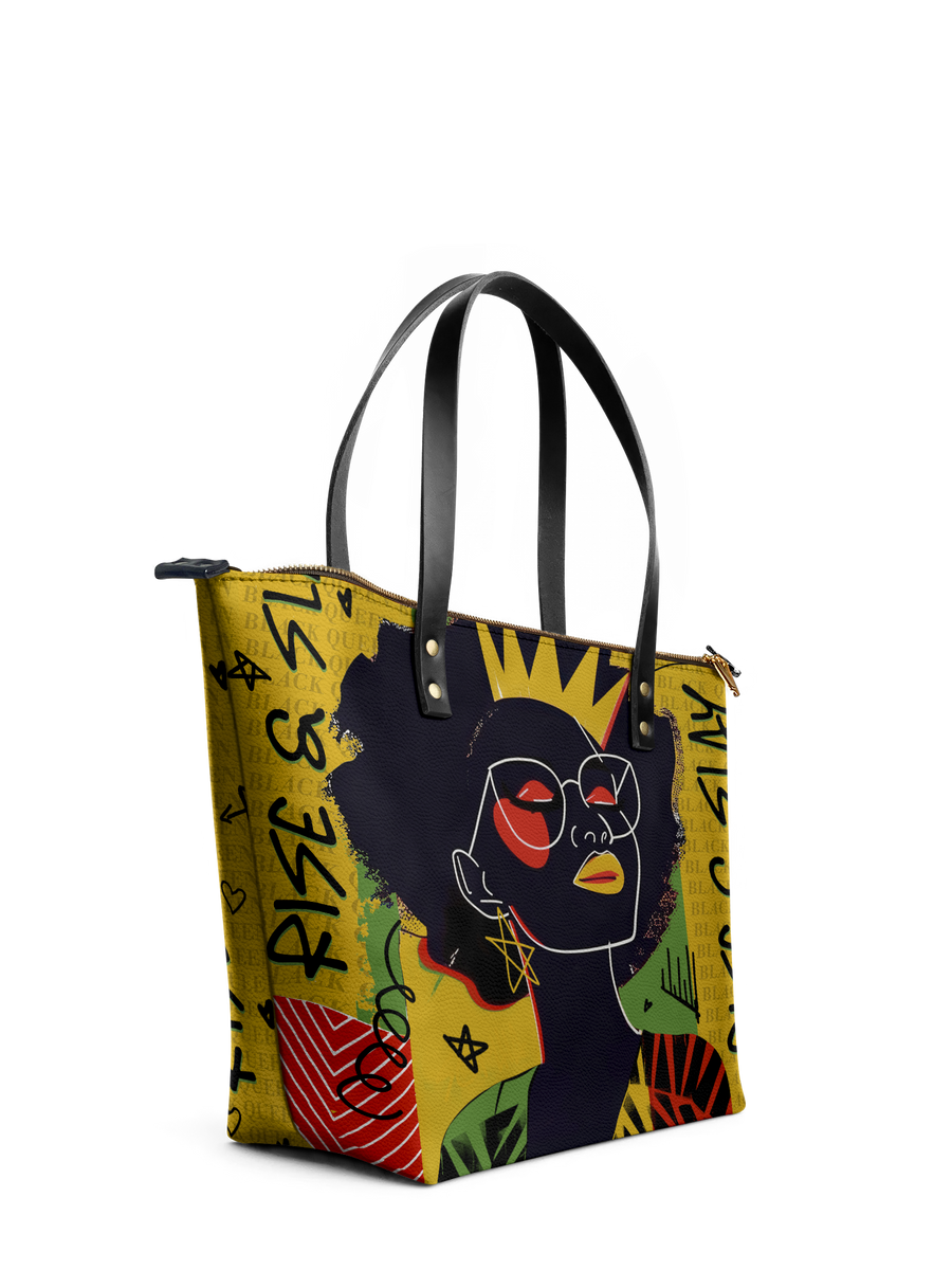 "Aina" Lemon Zest Leather Tote Bag