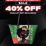 "Aina" Lime Pop Xmas Leather Tote Bag Deal