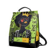 "Aina" Lime Pop Leather Backpack - BRAVE ONES DEAL