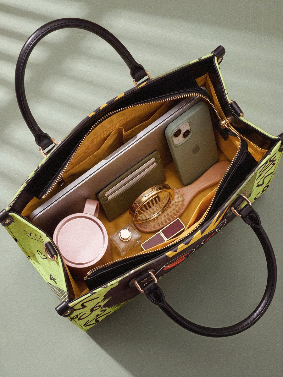 "Aina" Lime Pop Leather Handbag - DD DEAL