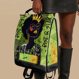 "Aina" Lime Pop Leather Backpack