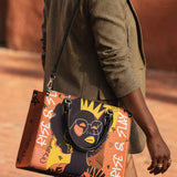 "Aina" Orange Sorbet Leather Handbag Deal