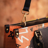 "Aina" Orange Sorbet Leather Handbag Deal