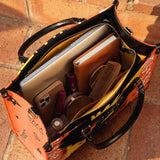 "Aina" Orange Sorbet Leather Handbag Deal