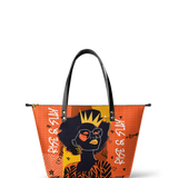 "Aina" Orange Sorbet Leather Tote Bag BTS DEAL