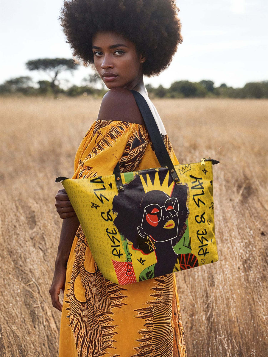 "Aina" Lemon Zest Leather Tote Bag - DD DEAL