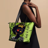 "Aina" Lime Pop Leather Tote Bag BTS DEAL