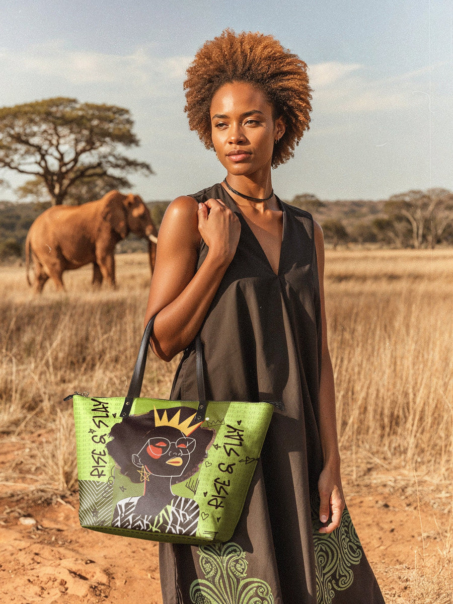"Aina" Lime Pop Leather Tote Bag - DD DEAL