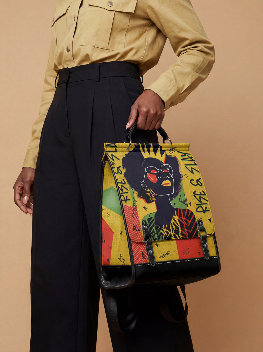 "Aina" Lemon Zest Leather Backpack