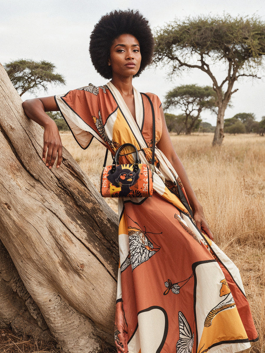 "Aina" Orange Sorbet Mini Satchel