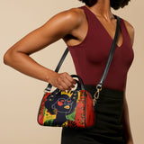 "Aina" Flame Red Mini Satchel
