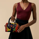 "Aina" Flame Red Mini Satchel