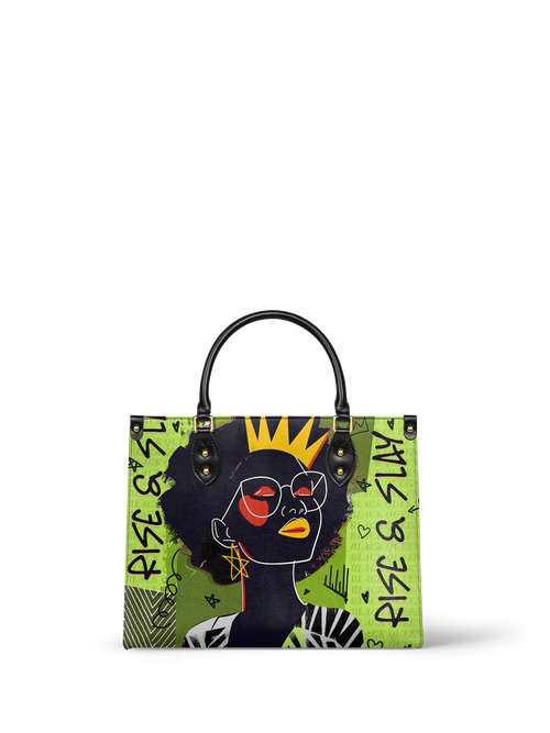 "Aina" Lime Pop Leather Handbag