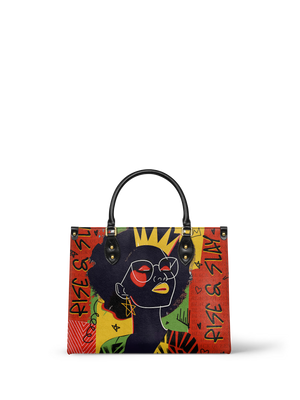 "Aina" Flame Red Leather Handbag