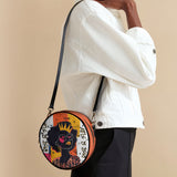 "Aina" Coconut White Circle Crossbody Bag