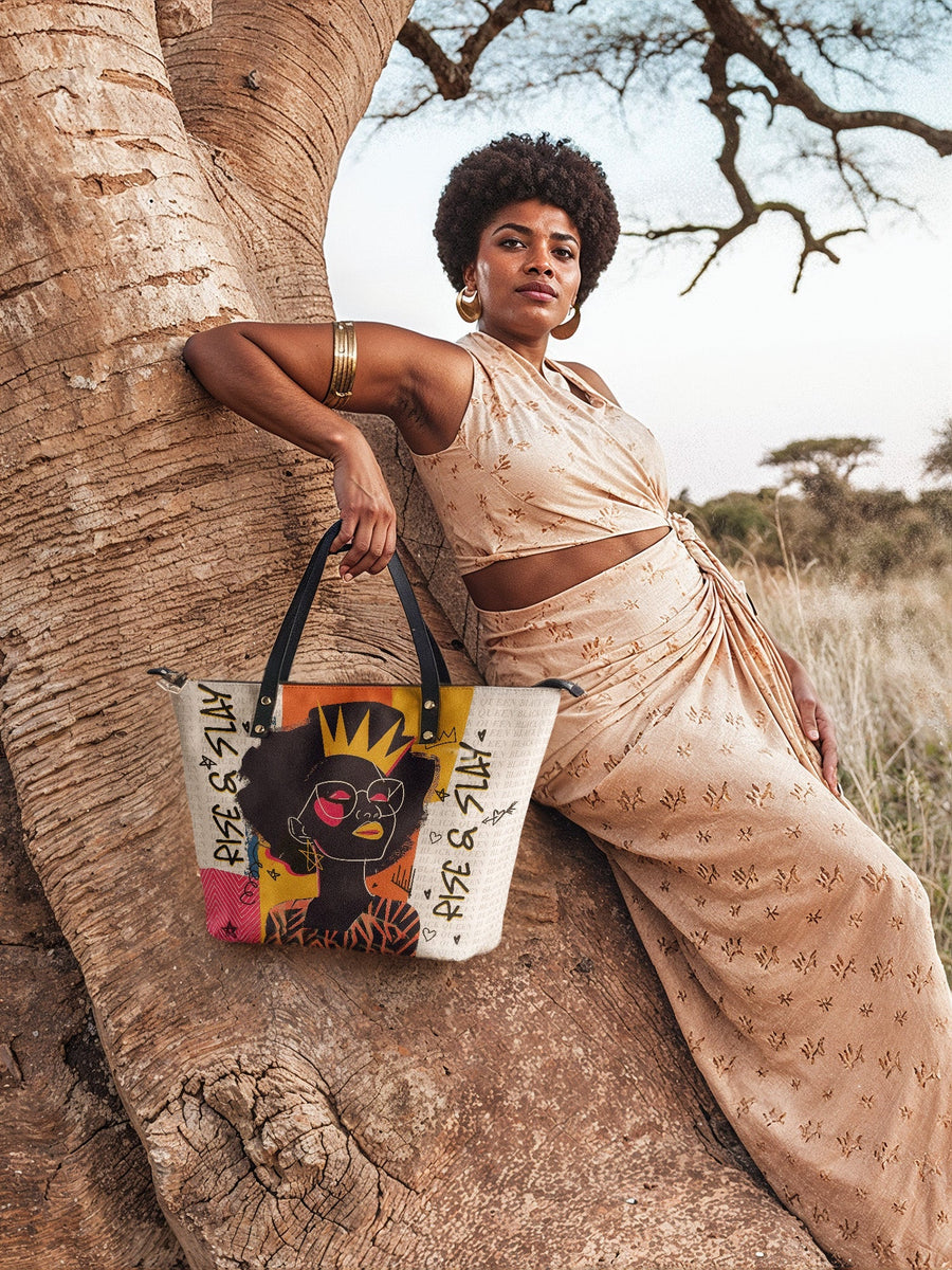 "Aina" Coconut White Leather Tote Bag - DD DEAL