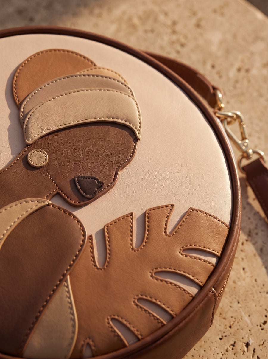 "Amani" Applique Circle Crossbody Bag