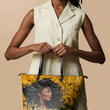 "Blacknificent" Leather Tote Bag BTS DEAL