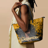 "Blacknificent" Leather Tote Bag BTS DEAL