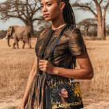 "Blacknificent" Small Leather Handbag - BRAVE ONES DEAL
