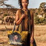 "Blacknificent" Leather Tote Bag BTS DEAL