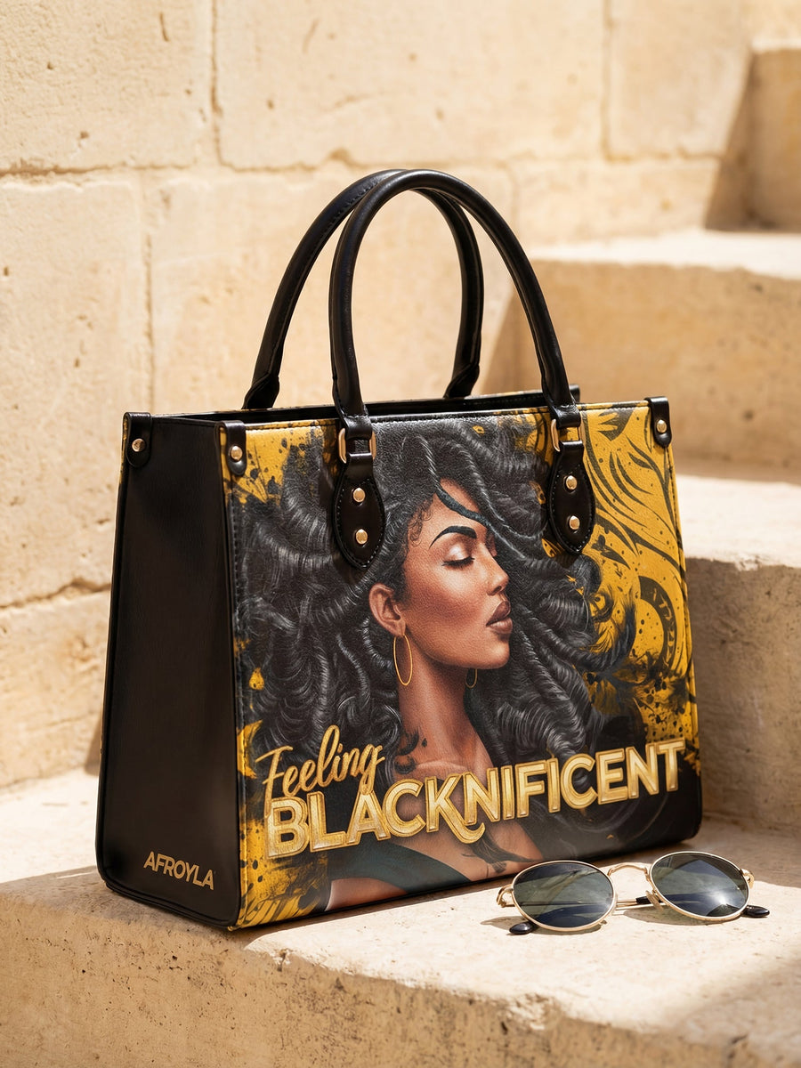 "Blacknificent" Leather Handbag A250 Deal