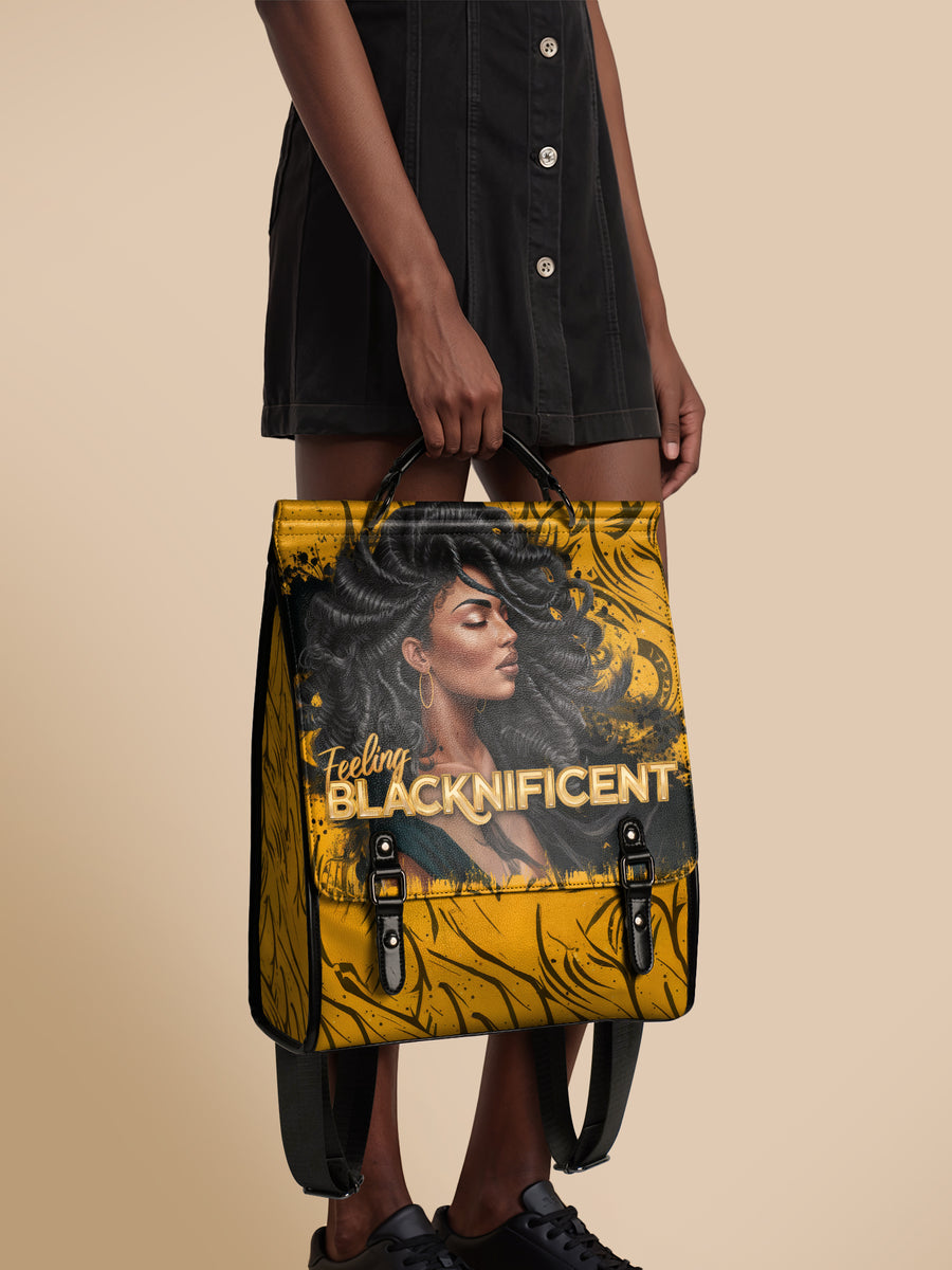 "Blacknificent" Leather Backpack