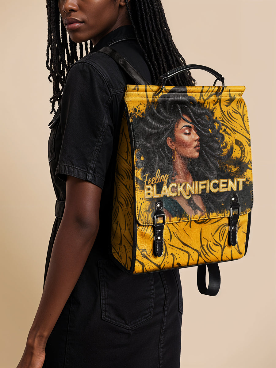 "Blacknificent" Leather Backpack