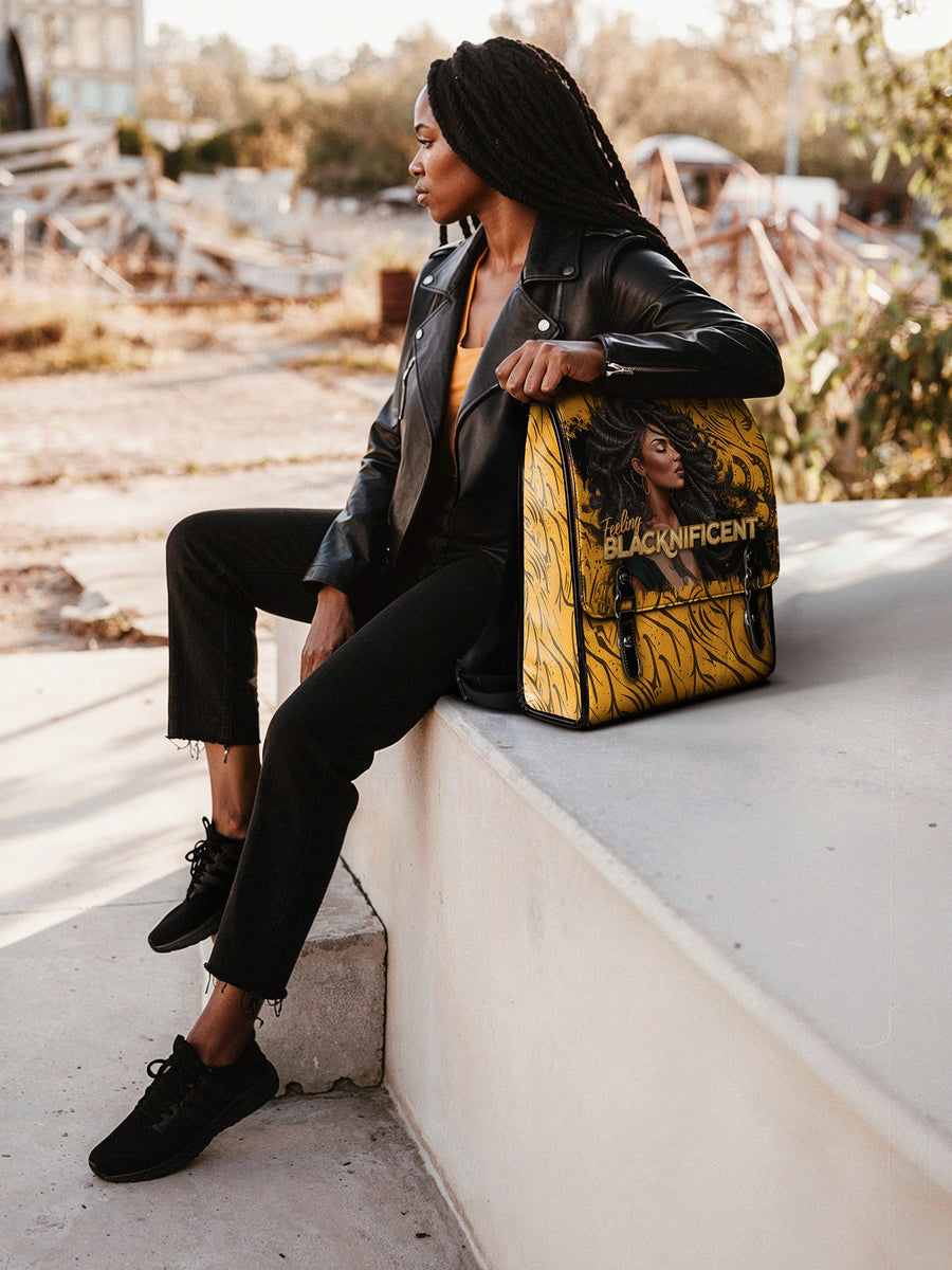 "Blacknificent" Leather Backpack