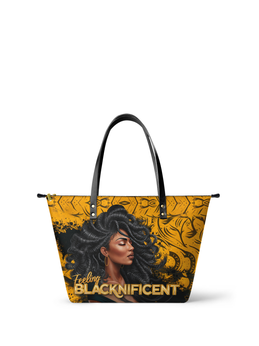 "Blacknificent" Leather Tote Bag - DD DEAL