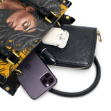 "Blacknificent" Small Leather Handbag