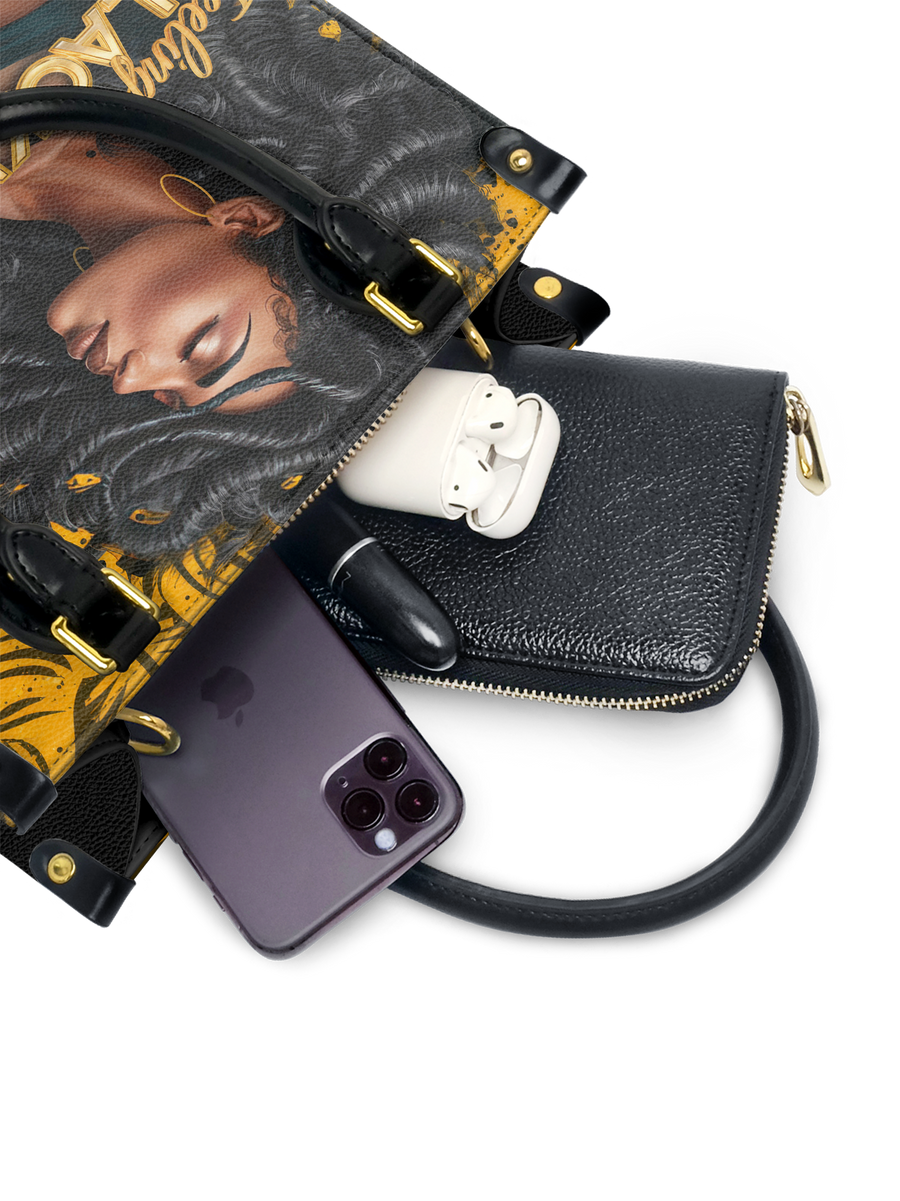 "Blacknificent" Small Leather Handbag