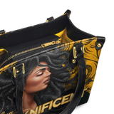 "Blacknificent" Small Leather Handbag - BRAVE ONES DEAL