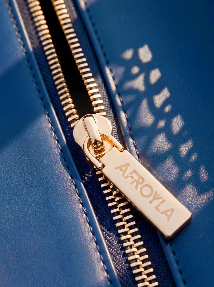 "Safiya" Cobalt Blue Chain Tote Bag