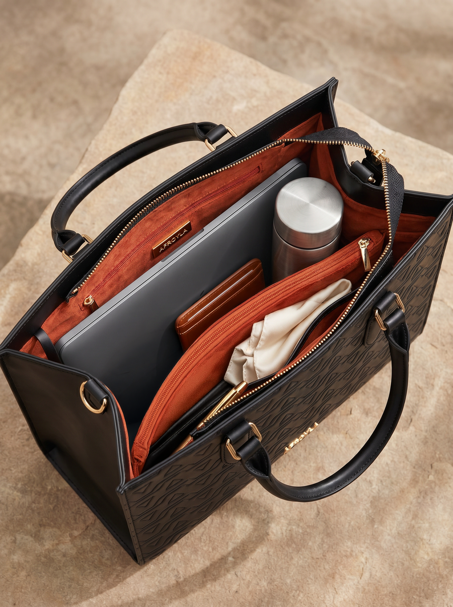 "Dalila" Monogram Leather Handbag