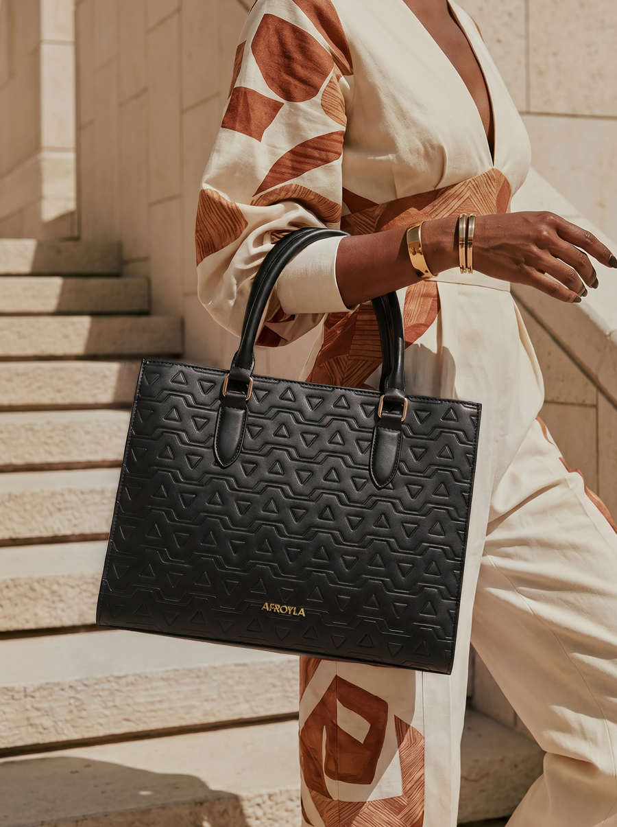 "Dalila" Monogram Leather Handbag