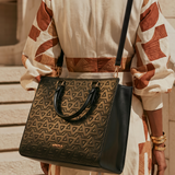 "Dalila" Monogram Leather Handbag
