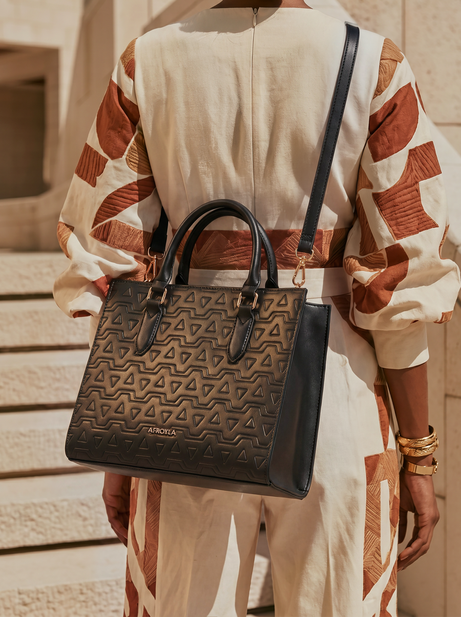"Dalila" Monogram Leather Handbag