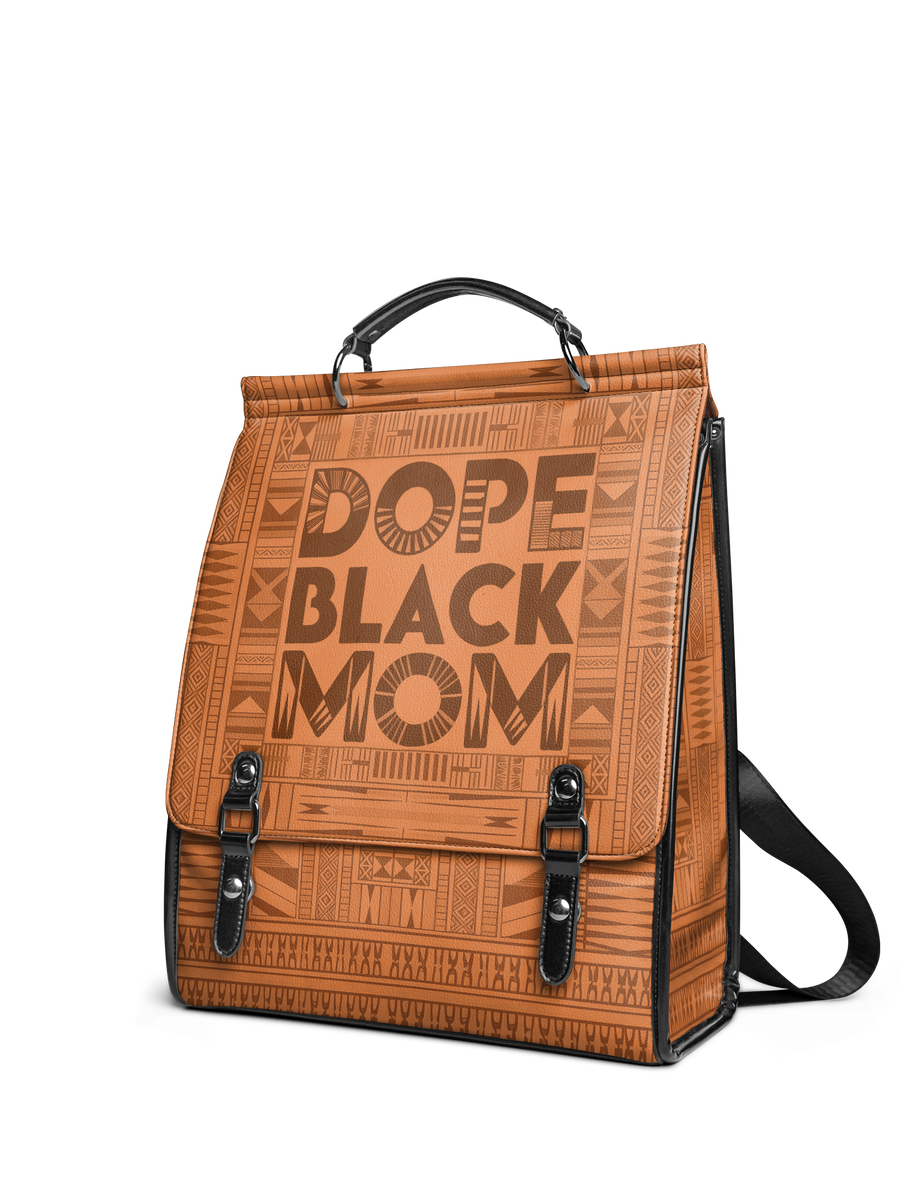 "Dope Black Mom" Leather Backpack