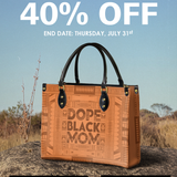 Dope Black Mom Leather Handbag Deal