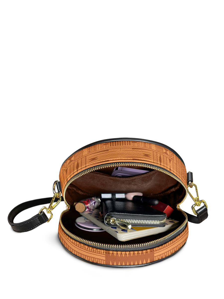 "Dope Black Mom" Circle Crossbody Bag