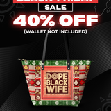 "Dope Black Wife" Frosted Pine Leather Tote Bag Deal