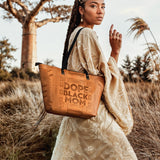 "Dope Black Mom" Leather Tote Bag Today's Deal