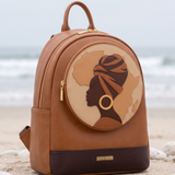 "Dunia" Applique Leather Backpack