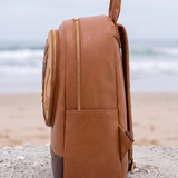"Dunia" Applique Leather Backpack